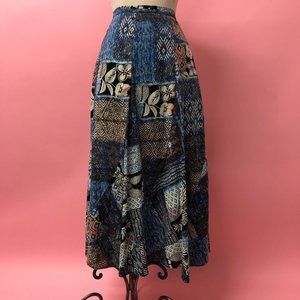 Chico's Cotton Batik Print Maxi Skirt 2